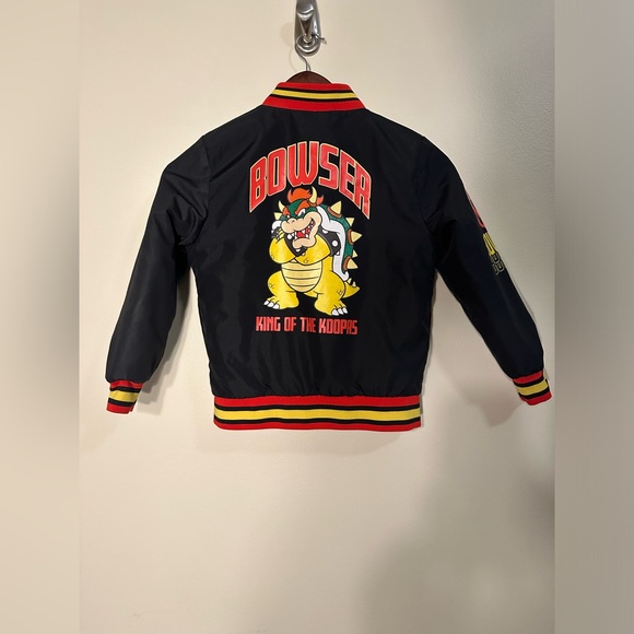 Nintendo Super Mario Bomber Jacket Bowser jacket Size 7 boys - Picture 8 of 10